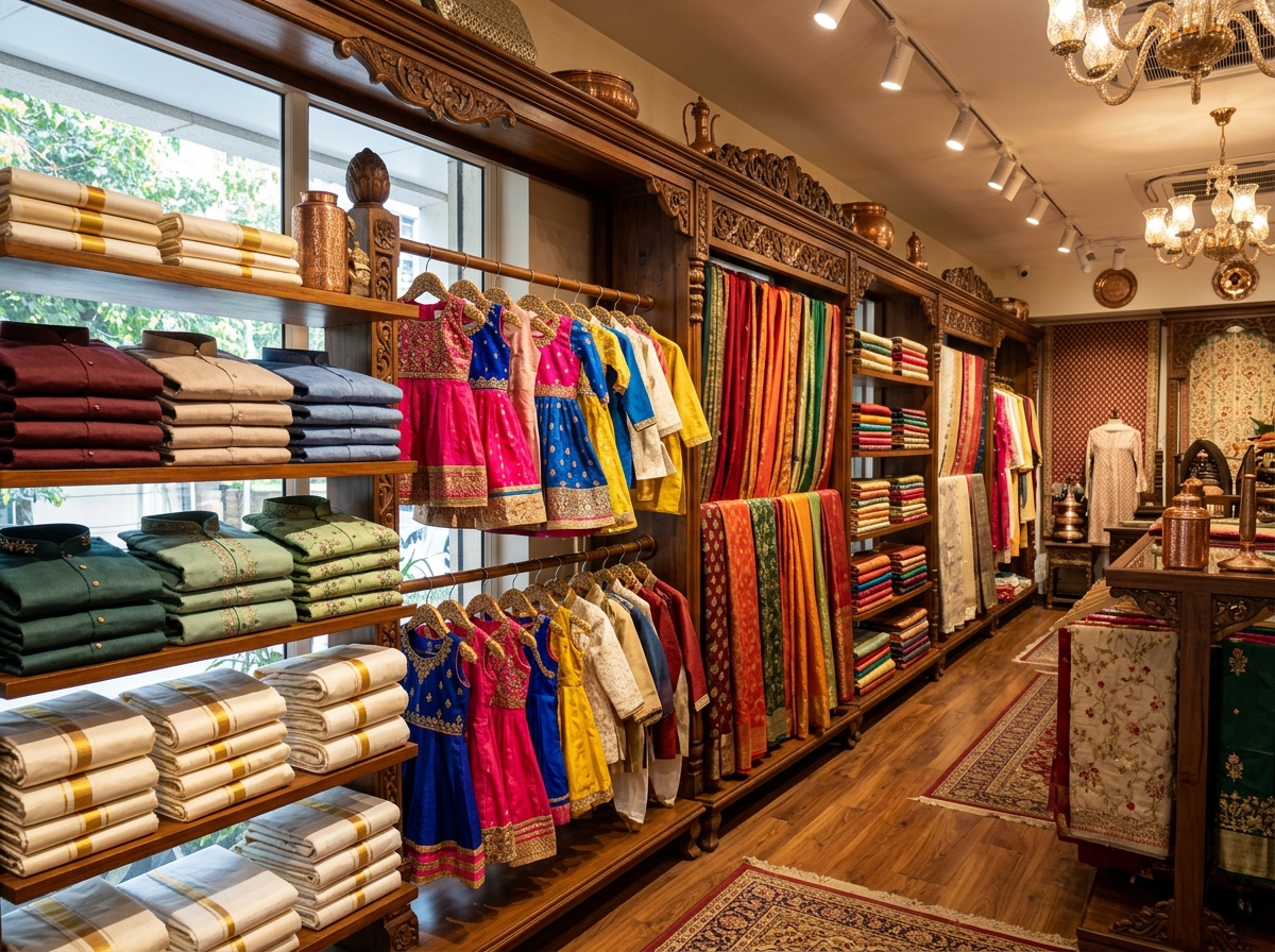 Comprehensive Textile Showroom with Men's, Women's, Kids and Saree Collections at Sri Balaji Silks Ariyalur