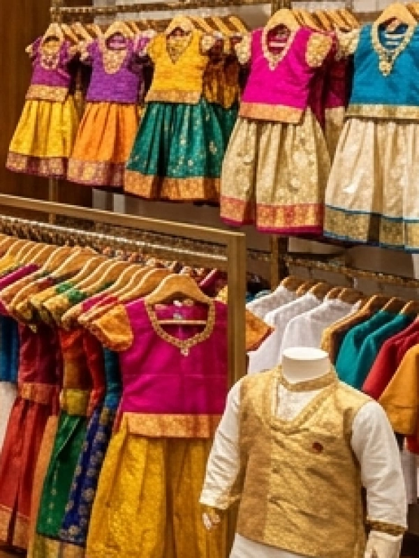 Toddlers Handcrafted Pure Silk Festive Jhabla & Dhoti Set